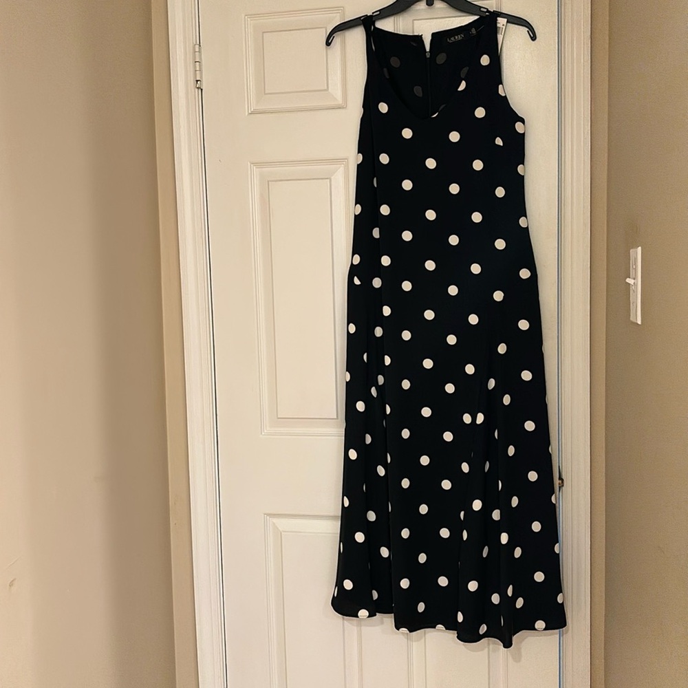 Ralph Lauren polka dot dress size 6 nwt